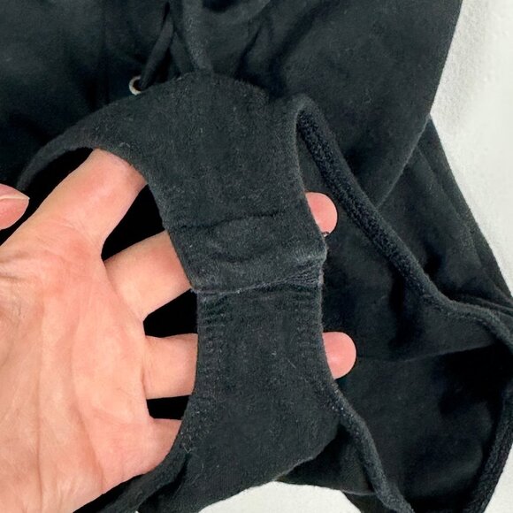 Lulus Black‎ Lace Up Bodysuit Size XS City of Angels Square Neck Plunge Snaps - Picture 10 of 11